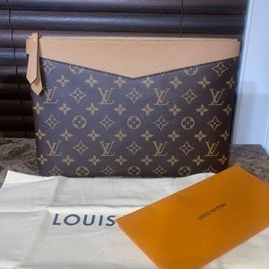 Louis Vuitton clutch pouch monogram sesame discontinued color